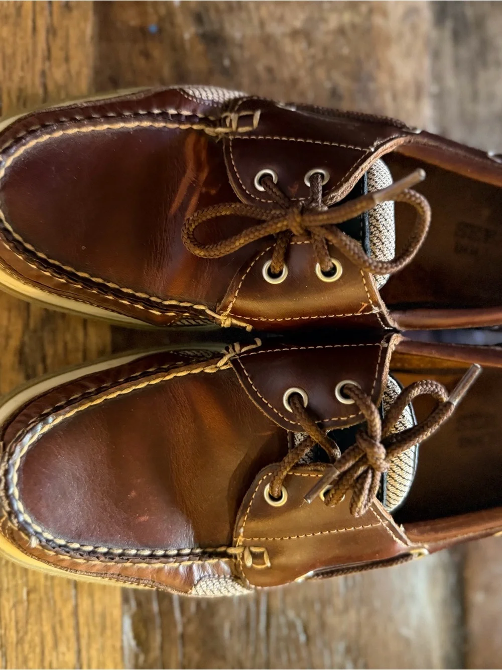 Sebago Boat Shoes Men 9 Brown Like New Docksides Leather 50785